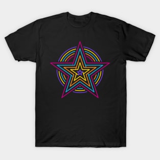 neon star retro T-Shirt